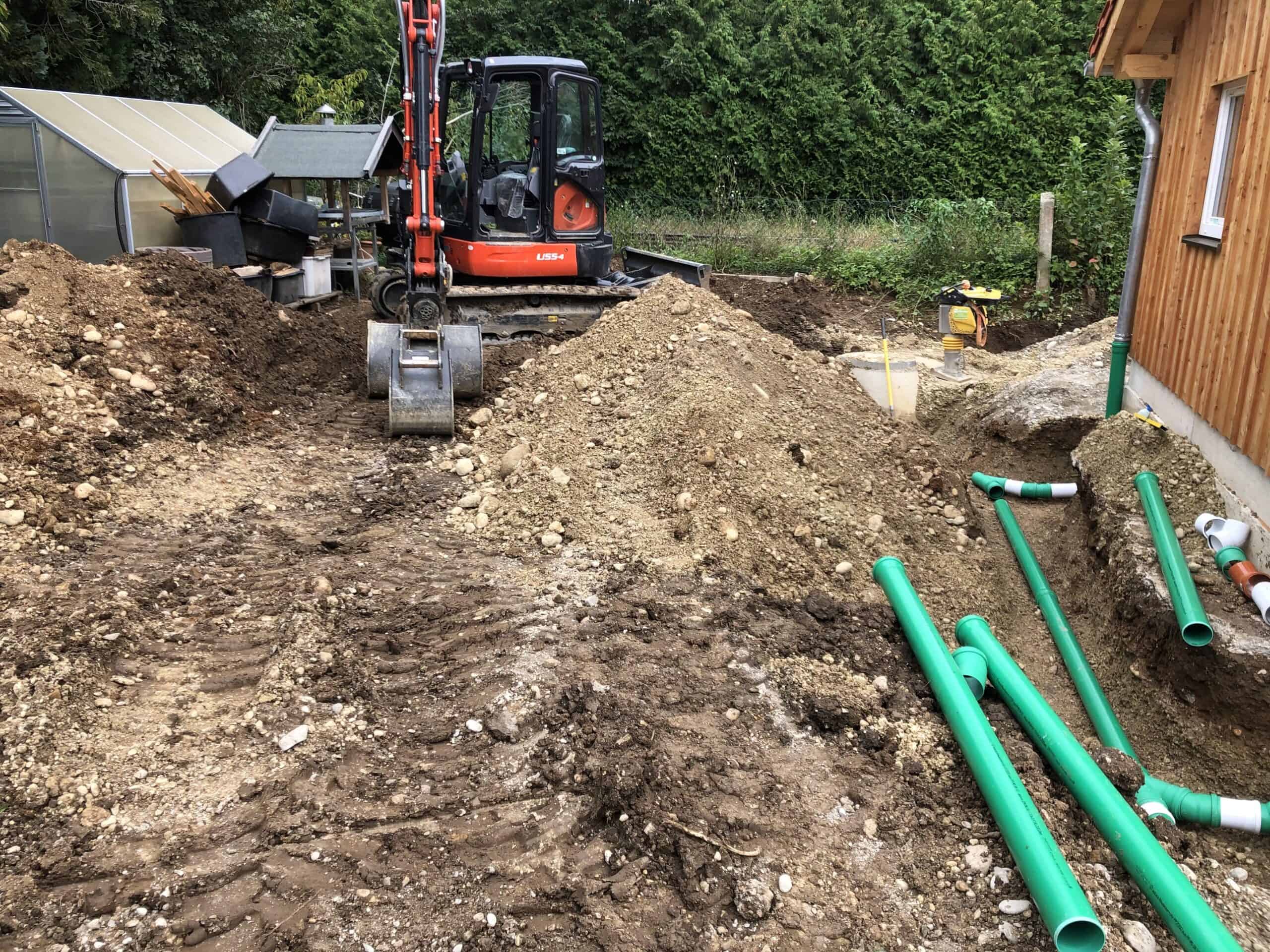 Erdbewegung Baggerarbeiten